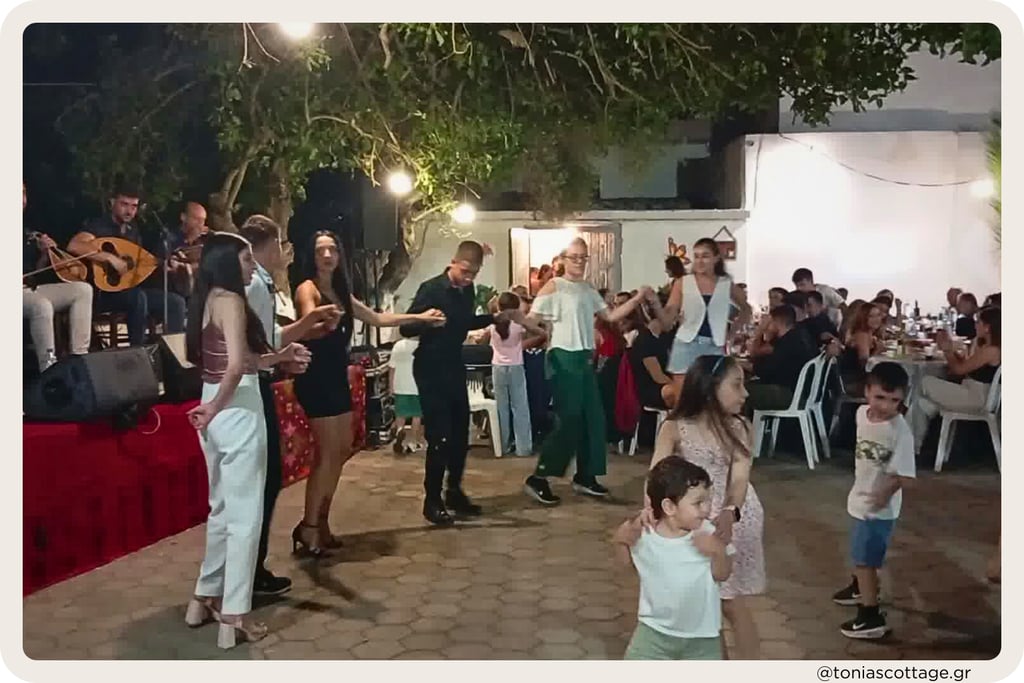 Greek dance in Alagni Village in Crete