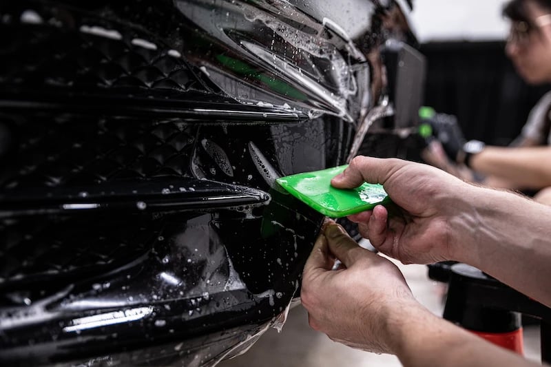 Car with high-quality 3M Paint Protection Film (PPF) installed at Nawader El Forsan in Riyadh.