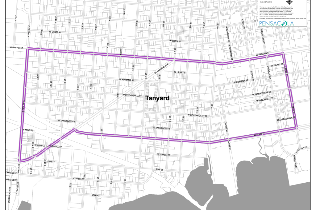 map of tanyard district
