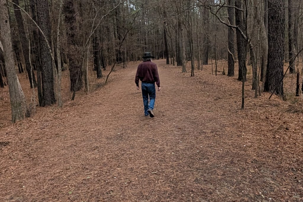 Greg Rowland Walking In The Forest In chapel Hill NC