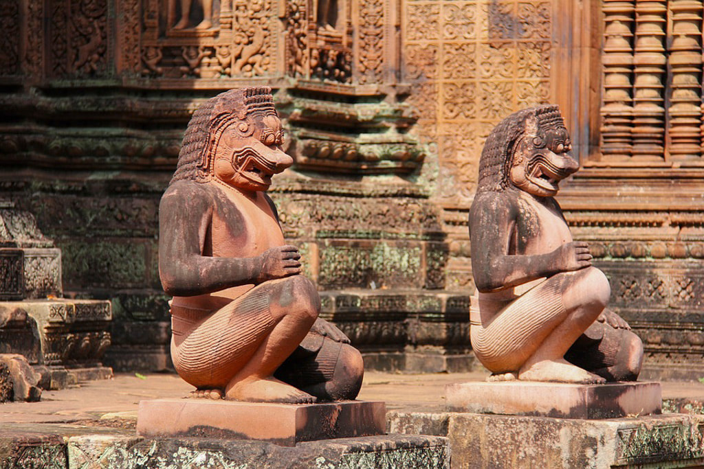 Detalles en Banteay Srei