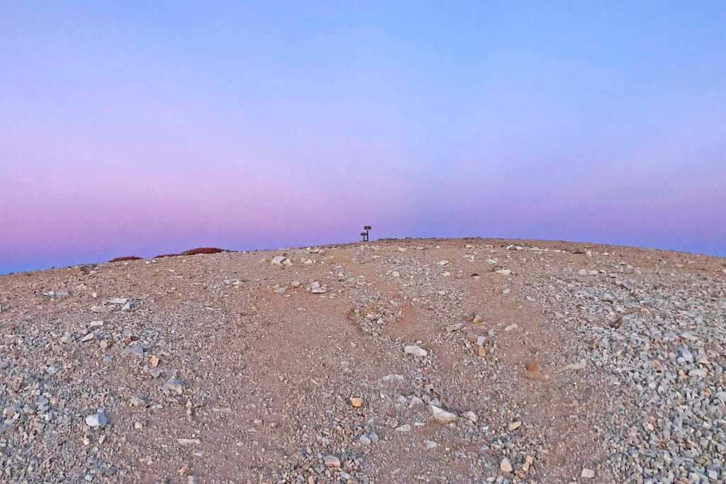 Purple Sunrise at the Summit of Mount San Antonio (Mount Baldy) | San Gabriel Mountains
