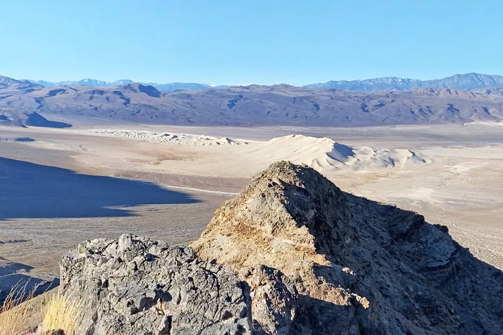 Looking at Eureka Dunes from Last Chance Mountains, Death Valley National Park