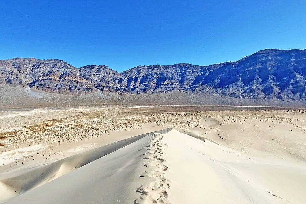 Looking at the Last Chance Mountains from the Eureka Dunes, Death Valley National Park, California