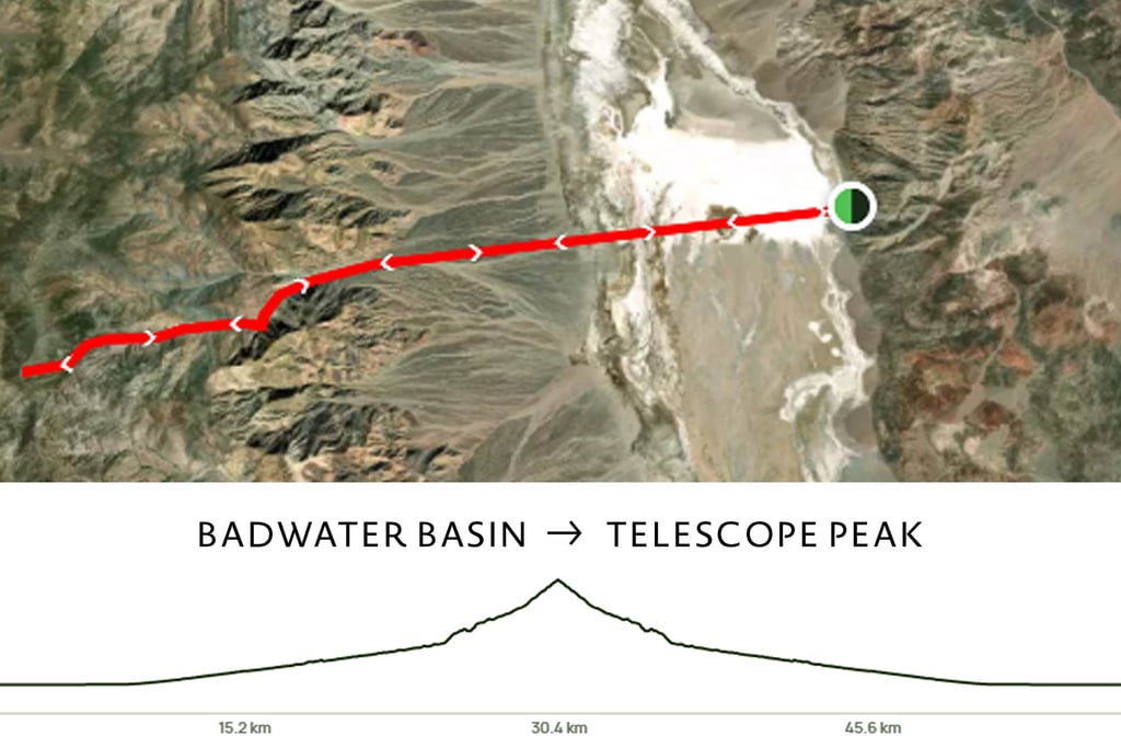 The Badwater Basin to Telescope Peak Challenge, Death Valley National Park, California