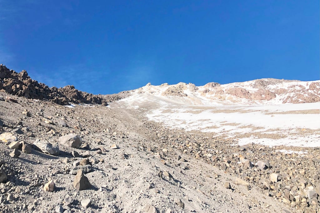 Facing the volcano Pico de Orizaba Cara Sur, Puebla, Mexico