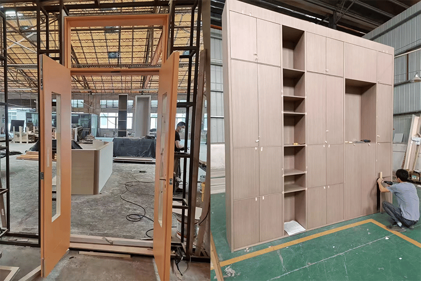 trial assembly of door