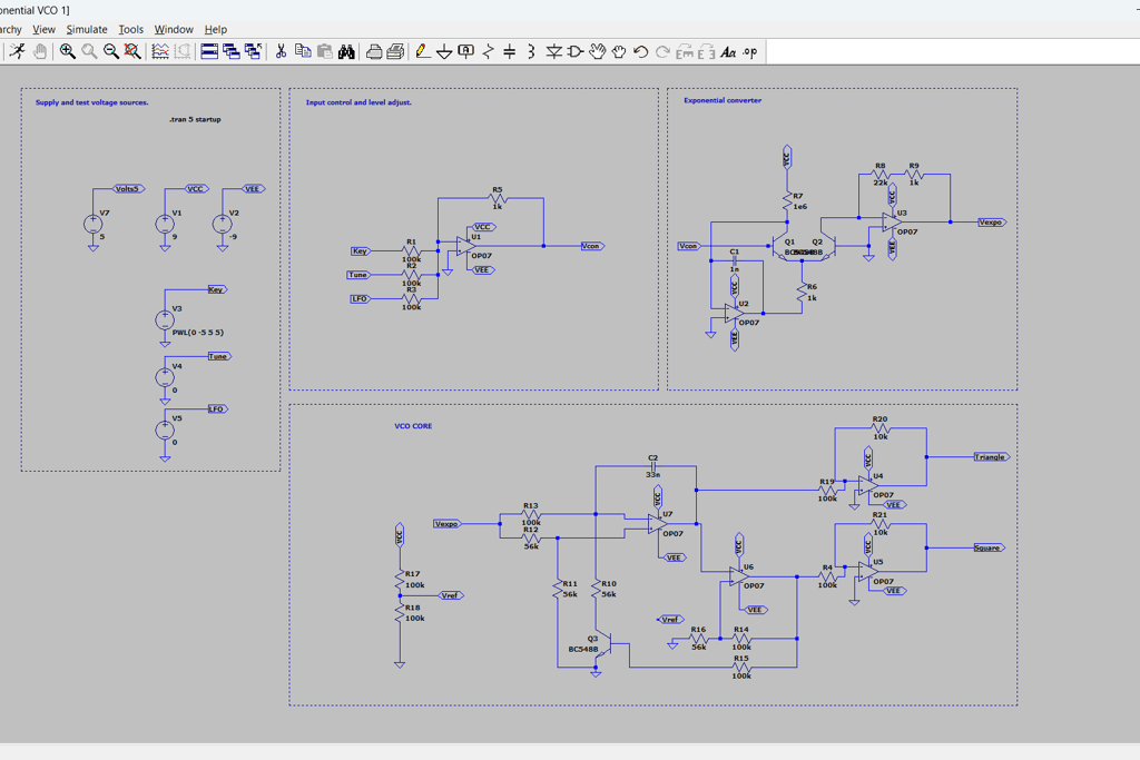 Exponential VCO schematic