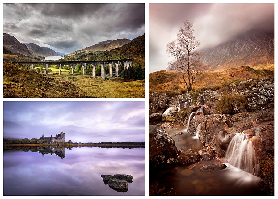 Glenfinnan Viaduct Harry Potter, Kilchurn Castle, Buchaille Etive landscape photographs