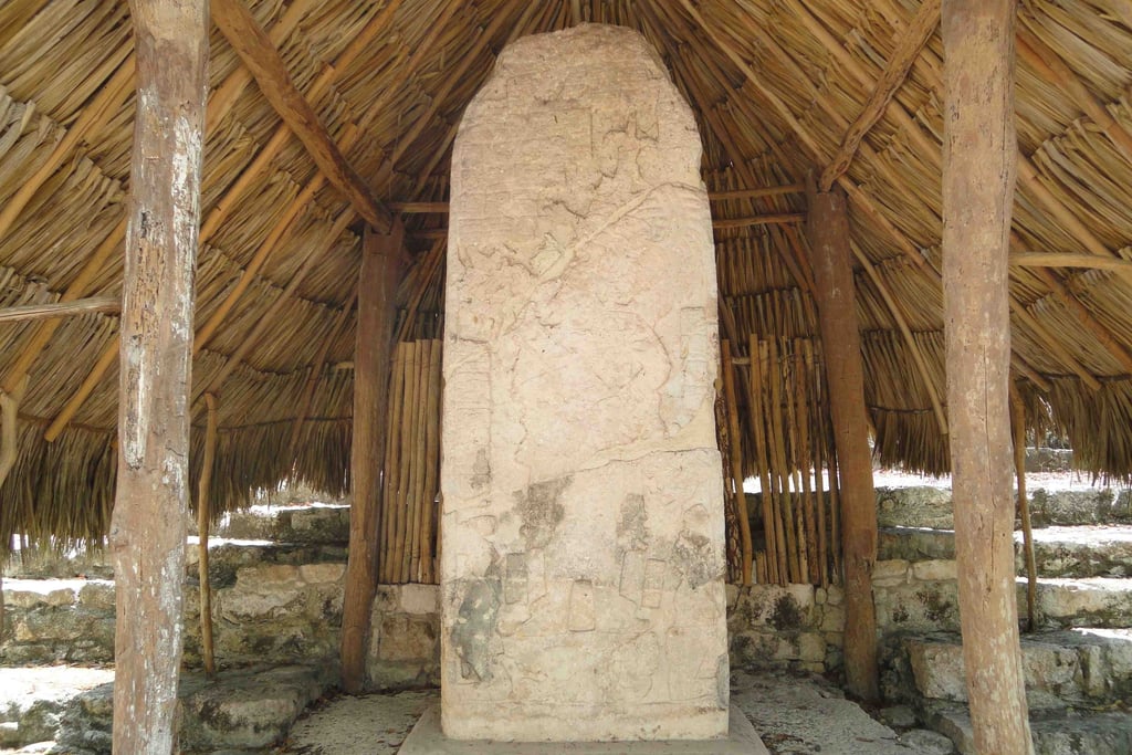mexico coba mayan ruins stelae