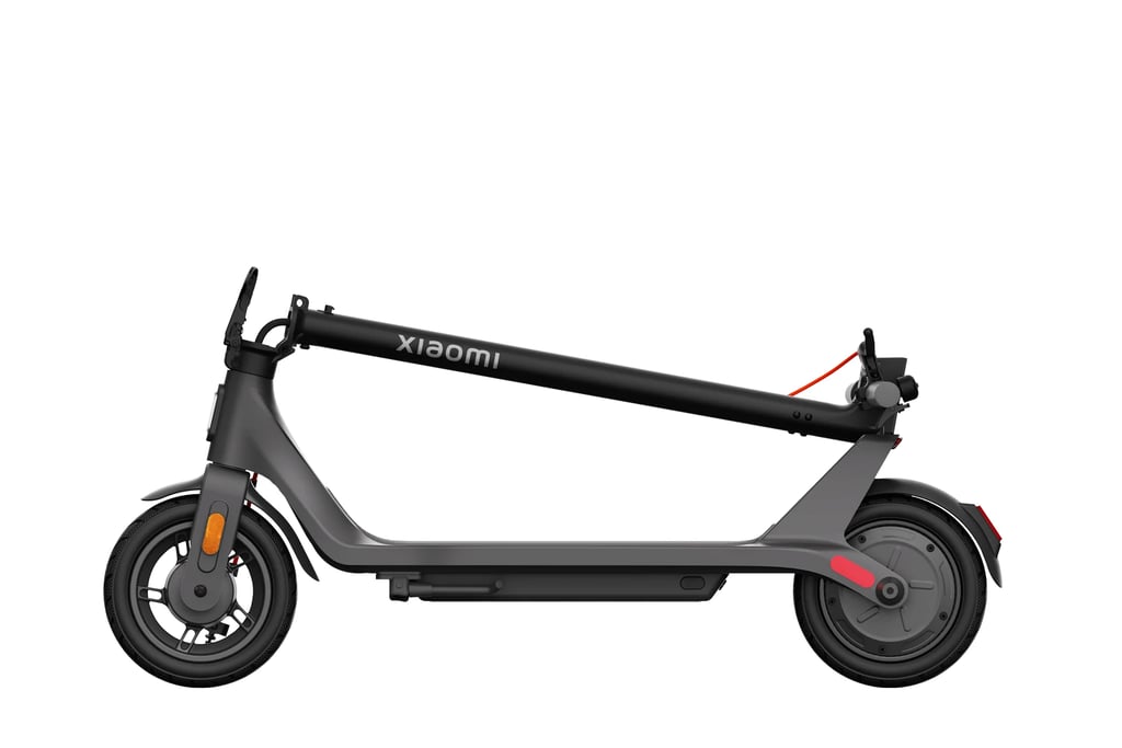 a scooter with a black and white background