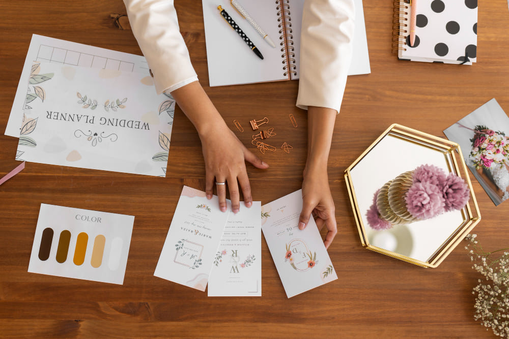 choosing materials for wedding cards