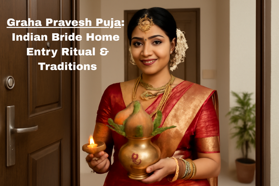 graha pravesh puja: indian bride home entry rituals & traditions