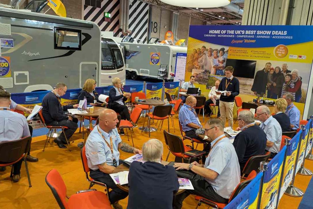 dealership stand and Motorhome and Caravan Show 2025