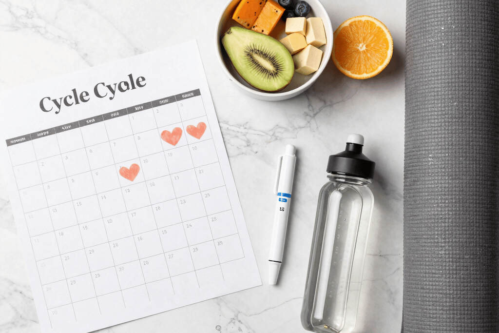 Female weight loss tools showing best tips for women combined with doctor-approved GLP-1 treatment