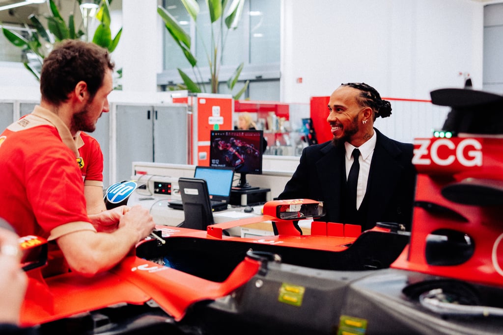 Lewisas Hamiltonas Ferrari Formulė-1