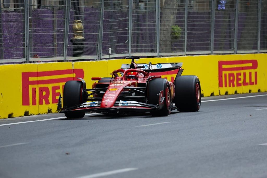 Charlesas Leclercas Ferrari Baku Formulė-1