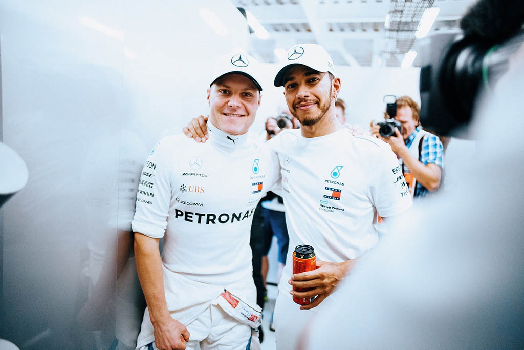 Valtteri Bottas Lewisas Hamiltonas