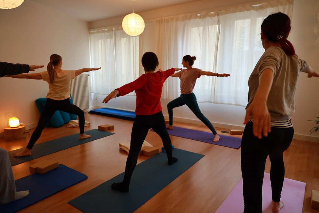 Lezione di yoga al Centro Armonia di Bellinzona