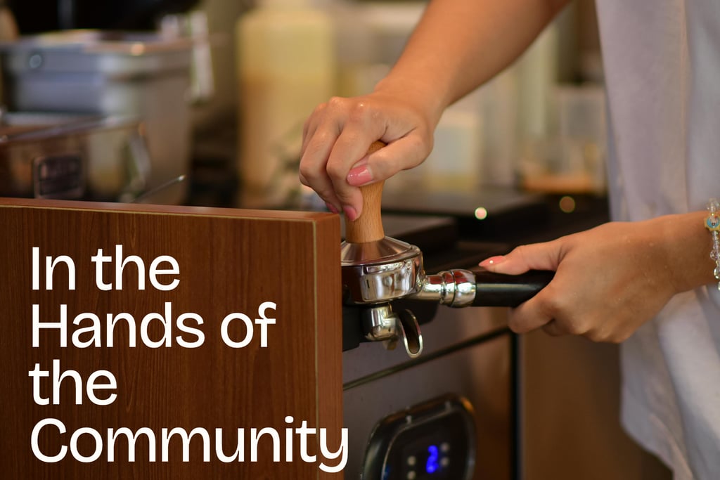 Hands of a coffee barista