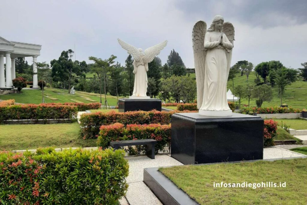 Area Makam keluarga dengan tipe patung simbol keabadian ikatan keluarga