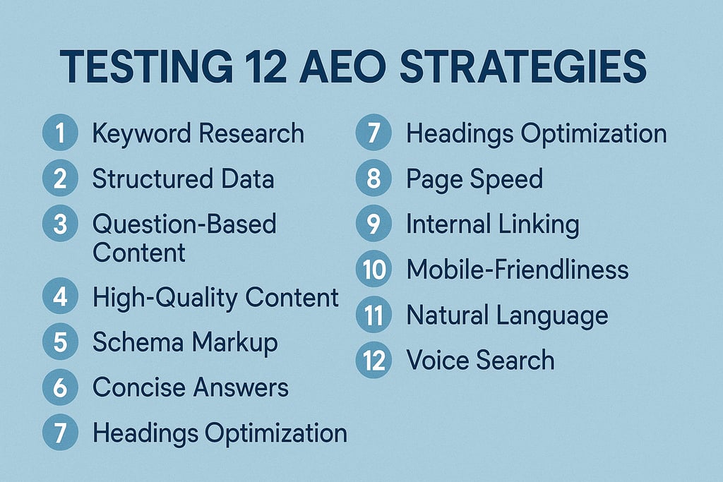 testing 12 aeo strategies