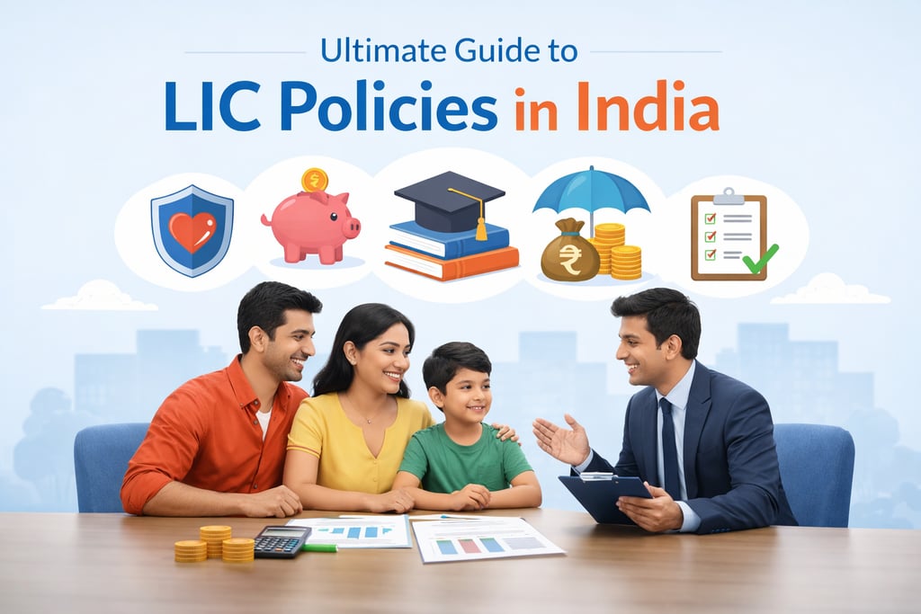 Indian family meeting insurance advisor for financial planning and LIC policies.