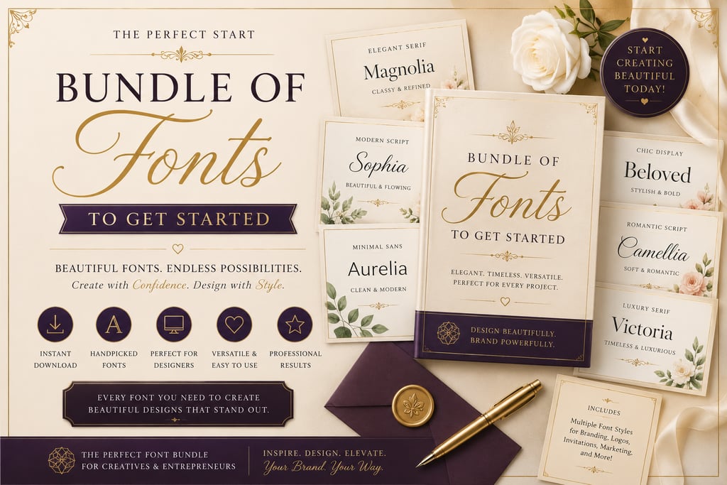 bundle of fonts to get started