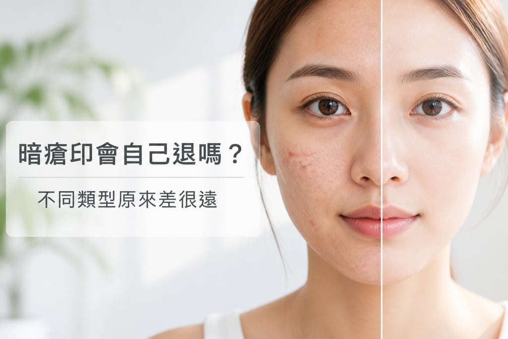 暗瘡紅印與黑印對比示意圖 不同類型暗瘡印的淡化時間差異