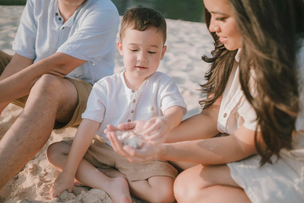 family sunset session at Melasti Beach Bali
