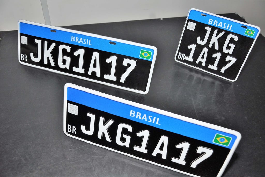 Placa Preta Mercosul 2024