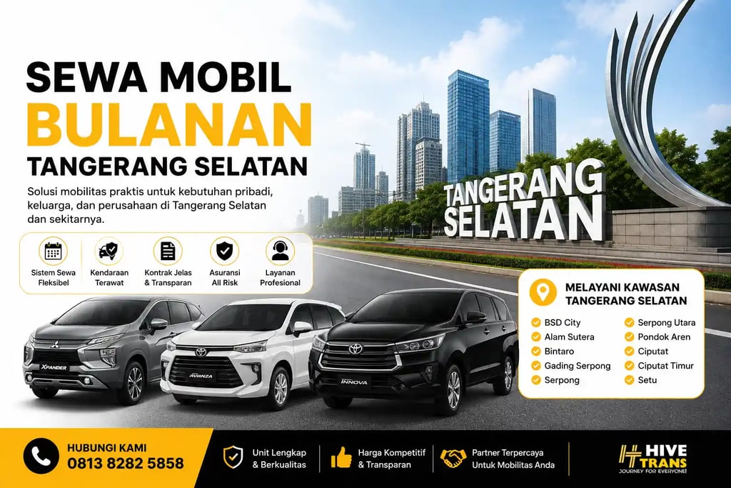 Sewa Mobil Bulanan Tangerang Selatan