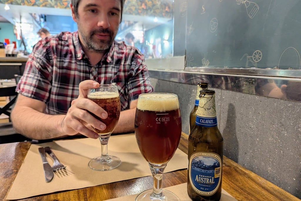 Calafate beer from the Chilean Austral brewery at El Vuit