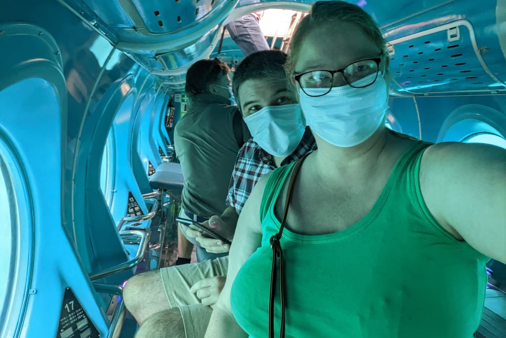 Inside the yellow submarine in Puerto de Mogan