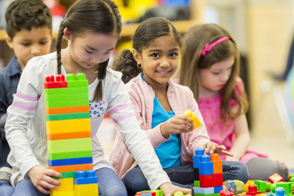 children playing with blocks
