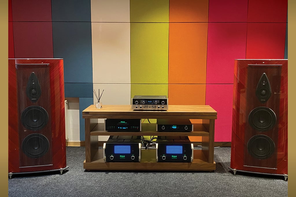 HiFi acoustic treatment with Tube Bass trap, AbFuser, Acoustic Wall Panel, QR Diffuser