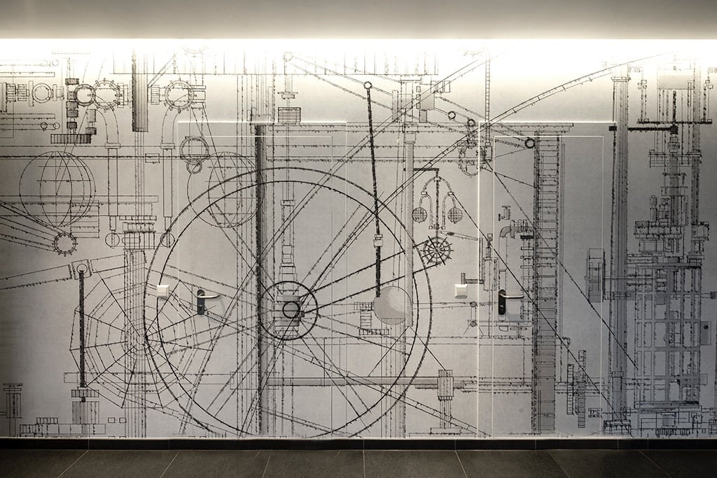 Skaitmeninė spauda biuro interjerui