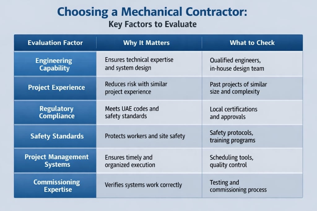 choosing a mechanical contractor
