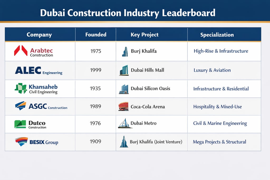 dubai construction industry leaderboard