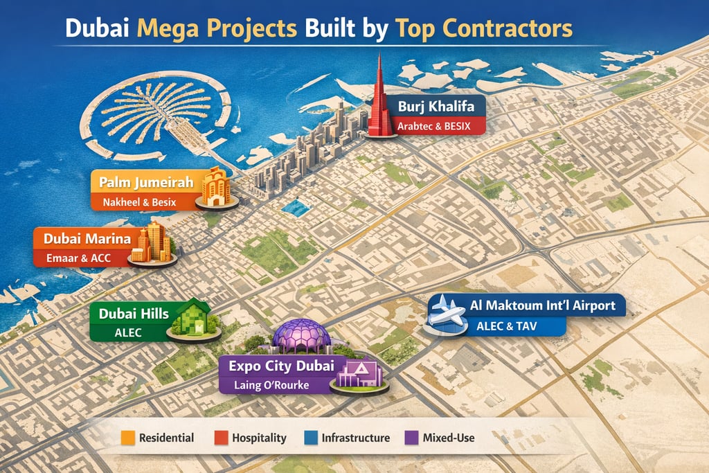 dubai iconic mega projects map