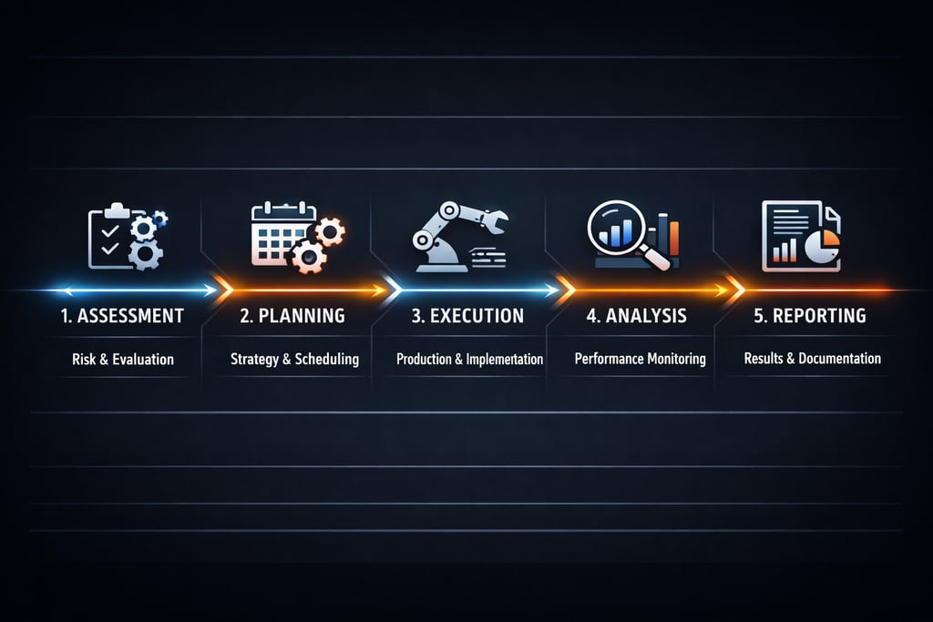 five steps offshore pipeline inspection process from assessment to reporting