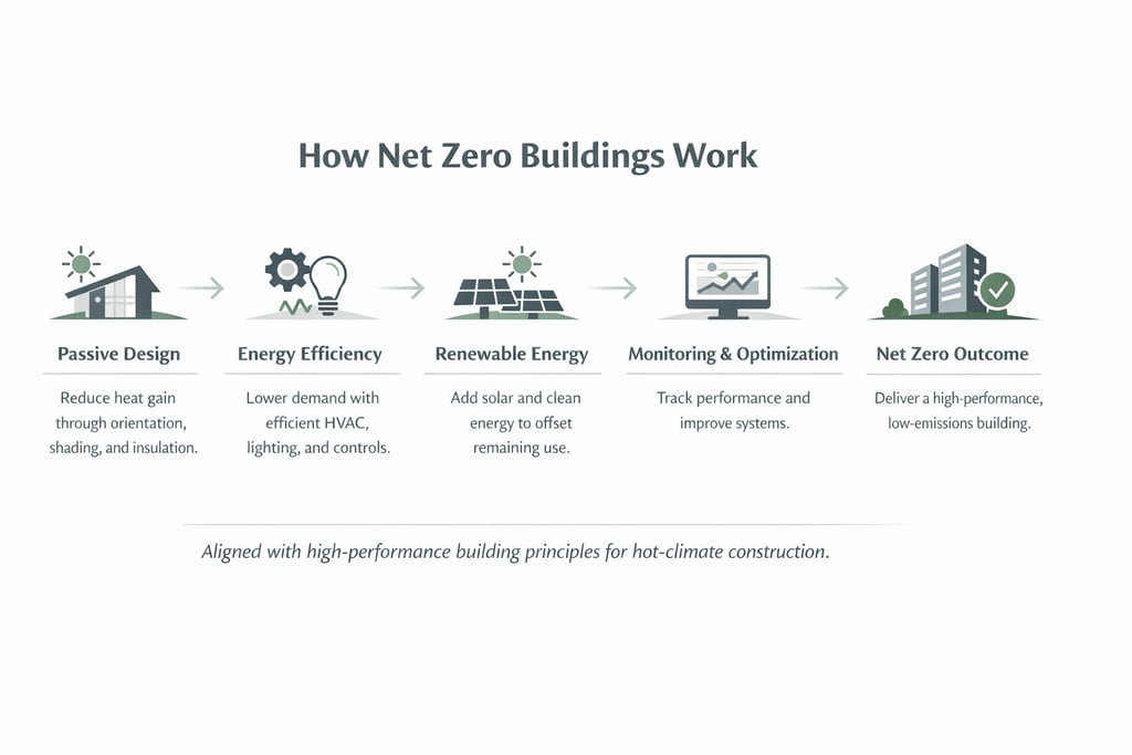 how net zero building work