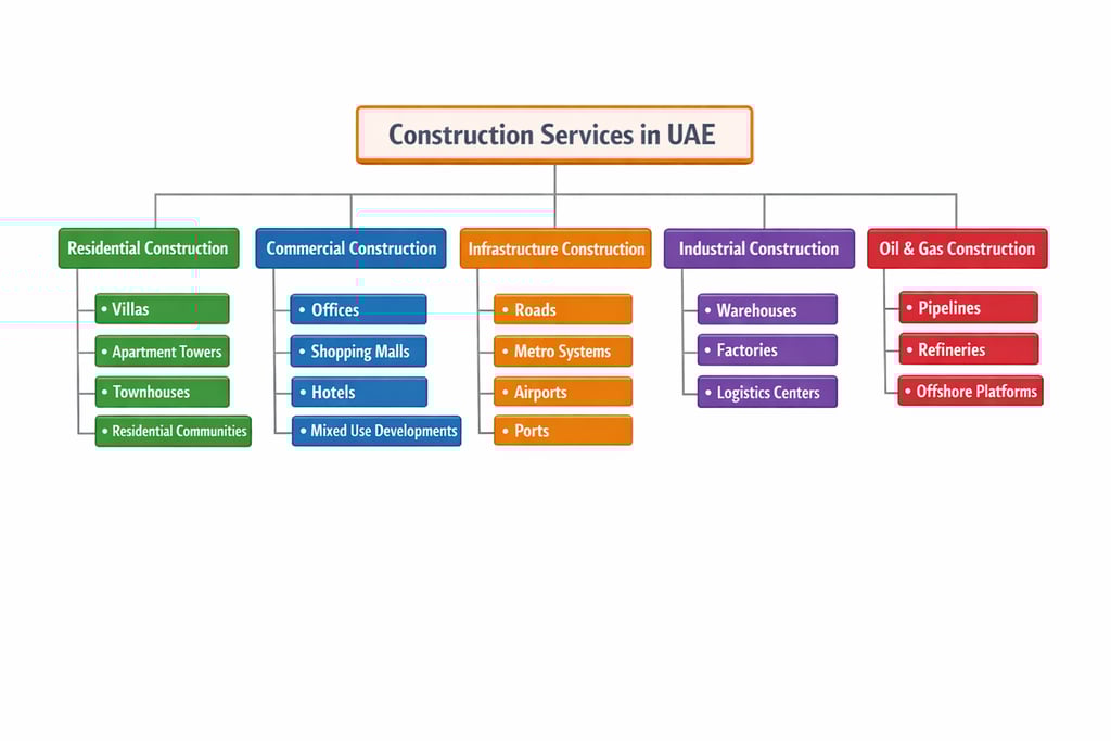 main types of construction services in uae