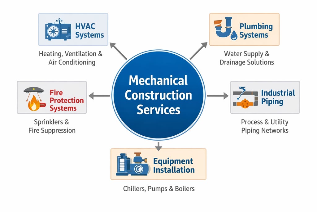 mechanical construction services in uae