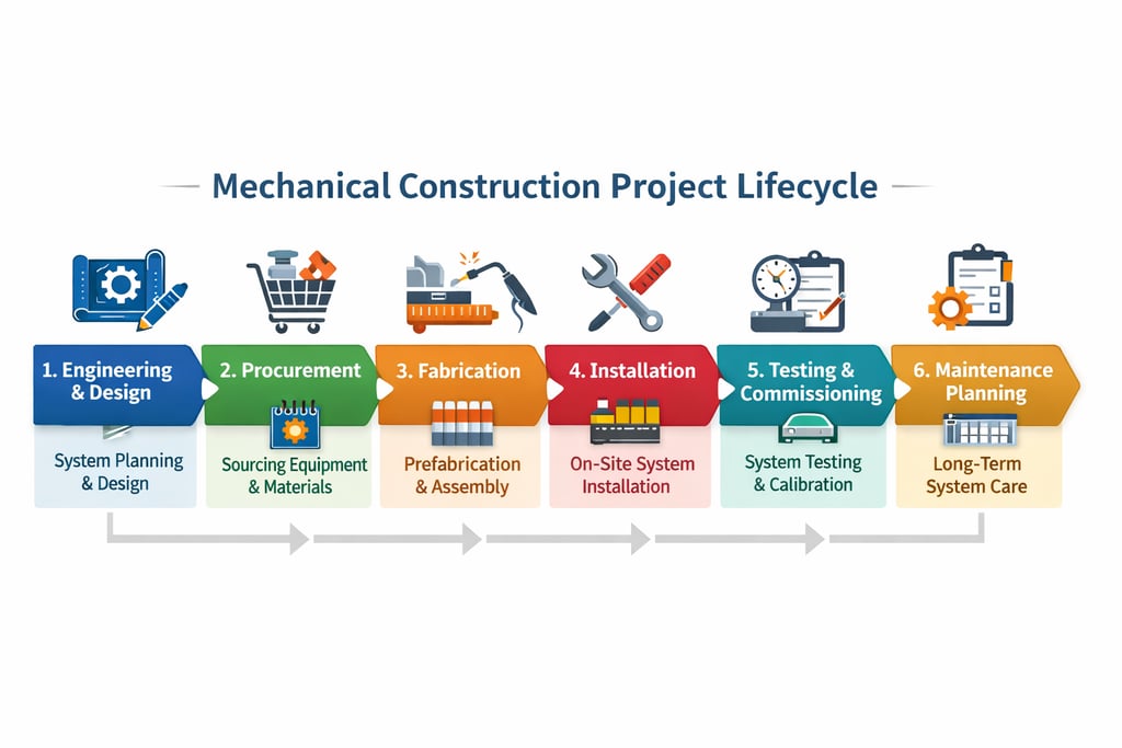 mechanical construction project lifecycle