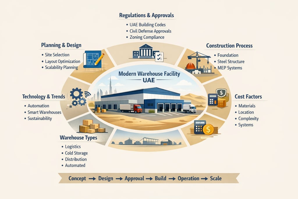 Modern warehouse facility in UAE