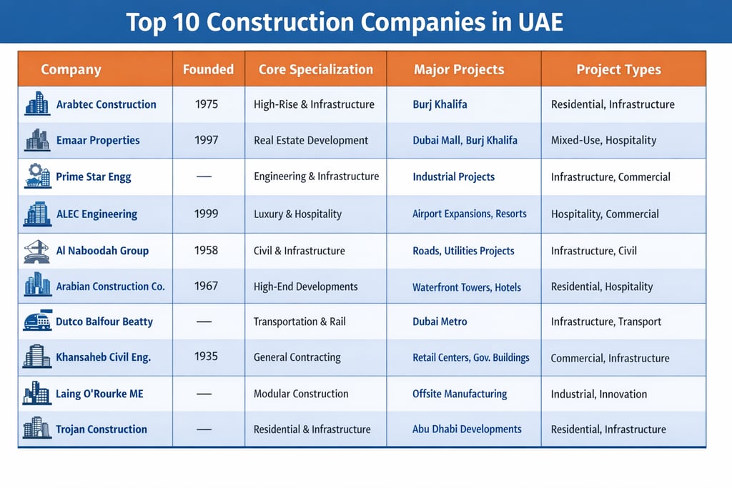 top 10 construction companies in uae