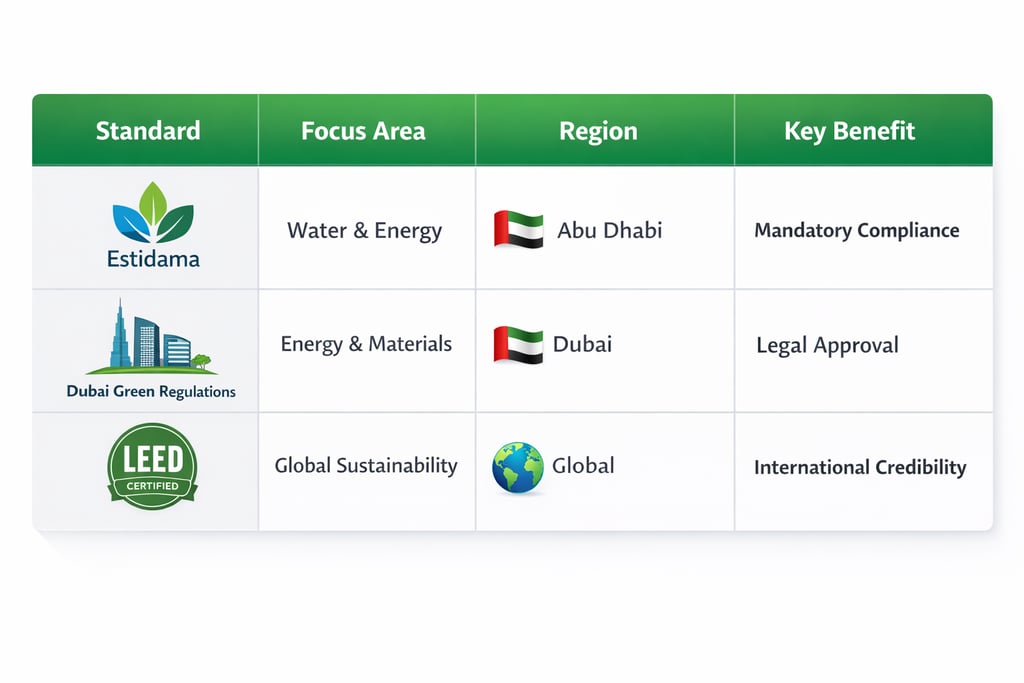 UAE sustainability for construction