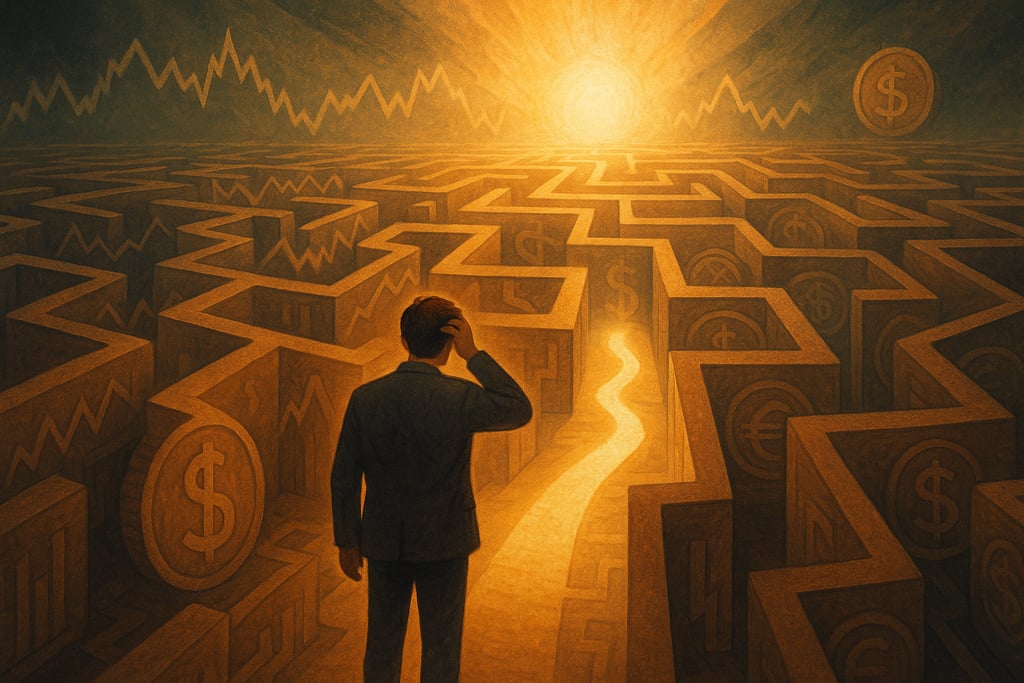 man searching the path