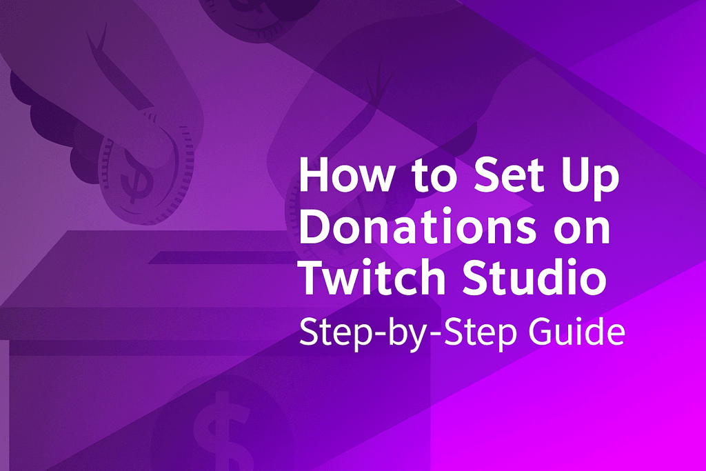 how to set up donations on twitch studio, step by step guide